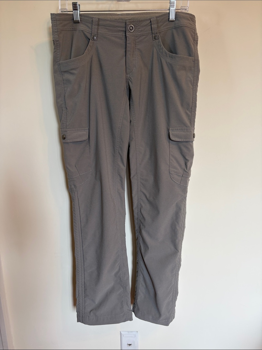 Kuhl Womens Cargo Hiking Pants Size 8 Regular Gray Outdoor Travel Utility